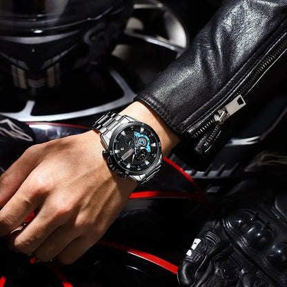 Stainless Steel Chronograph Luminous Dial Watch