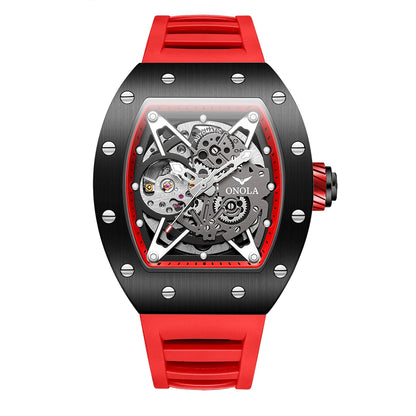 Luxury Watches Men ONOLA Fashion Hollow Full-automatic Mechanical Tape Waterproof Watch for Men Montres Pour Hommes Clock