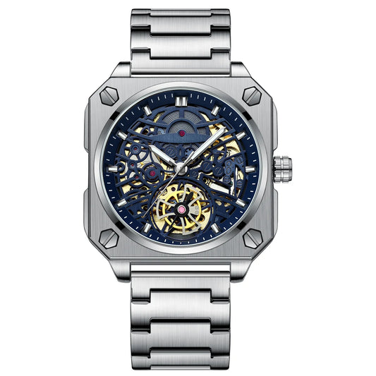 BINBOND mechanical wristwatches for men luxury luminous waterproof automatic accurate tourbillon men's watch skeleton reloj