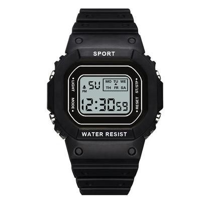Montre de sport YIKAZE pour garçons et filles, montre électronique à LED pour étudiants, montre numérique carrée colorée pour hommes et femmes, montre étanche en caoutchouc