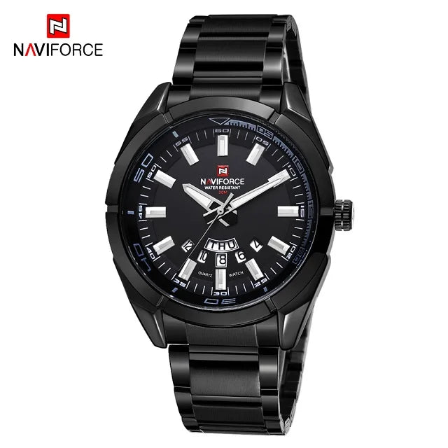 Montres Hommes NAVIFORCE, en Acier, Étanche, Quartz, Date, Montre-Bracelet de Luxe pour Homme de Marque Supérieure, relogio masculino