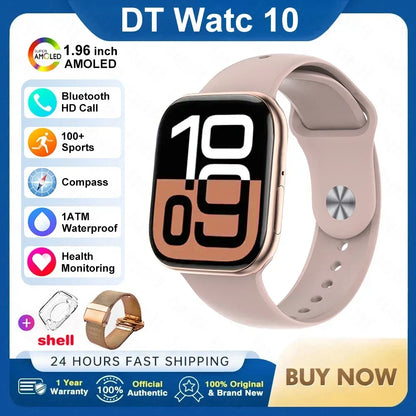 2025 Nouvelle montre connectée originale pour Apple DT Watch 10 Homme AMOLED 4 Go Mémoire Musique 3D Surround Appel BT Étanche Montre intelligente Femme