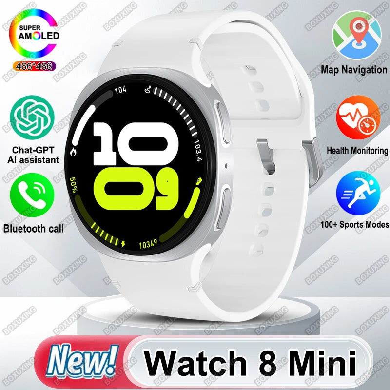 2025 Nouvelle Montre Connectée 8 Mini GPS Traceur Smartwatch Hommes Femmes Navigation par Carte Appel Bluetooth NFC IP68 Étanche Boussole Sport Montre Intelligente