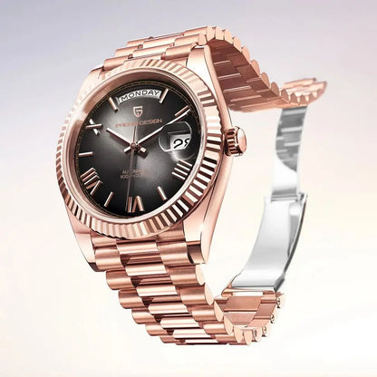 PAGANI DESIGN 2026 Nouvelle Montre Automatique Luxe Or Rose DD40 Pour Homme NH36A Montre-Bracelet Mécanique Homme Étanche en Acier Inoxydable