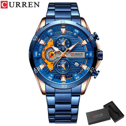 Stainless Steel Chronograph Luminous Dial Watch