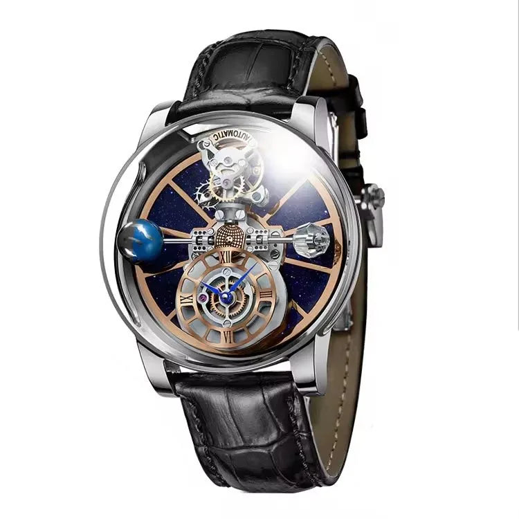Montre-bracelet homme PINDU Design Montres à quartz roulette céleste étanches