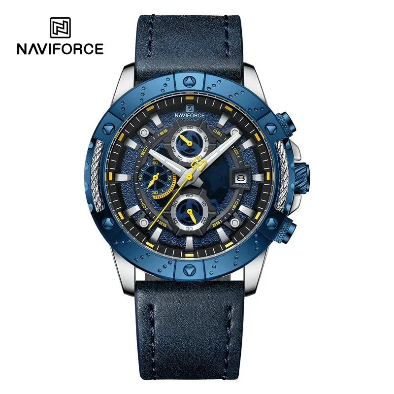 NAVIFORCE NF8055 Multifunction Chronograph Leather Watch