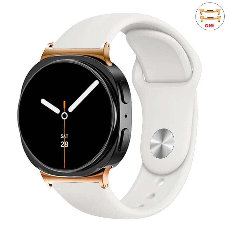 Sports Silicone Strap for Samsung Galaxy Watch 8 40mm 44mm Band No Gaps Correa Bracelet for Galaxy 8 Classic 46mm Accessories