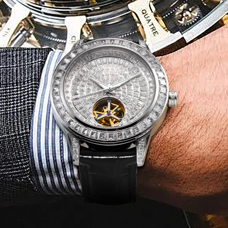 ChronoState Diamond Sovereign Tourbillon Mechanical Watch for Men