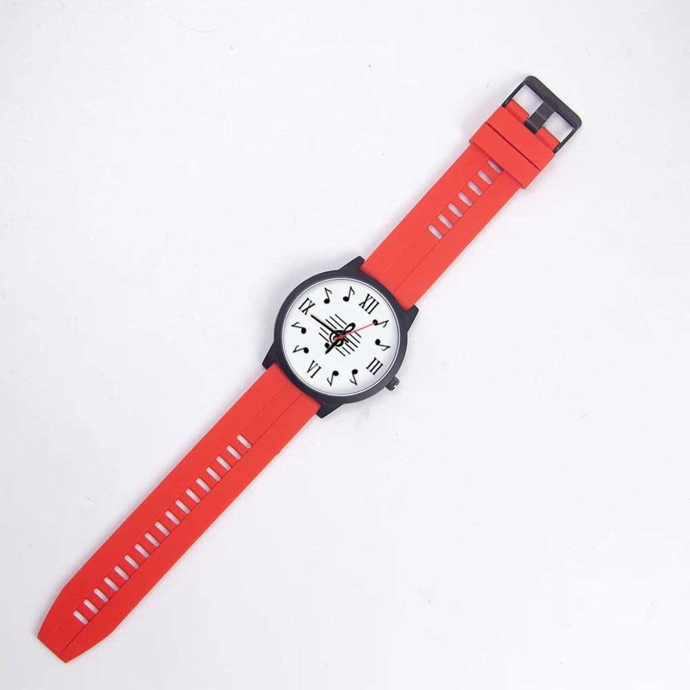 Montres-bracelets à quartz à symbole, Souvenir, Livraison gratuite, Montre-bracelet en or rose pour homme, Cadeau d'expert en musique, Naviforce, Note noire, Argent