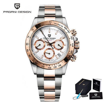 PAGANI DESIGN 2026 NOUVEAU 1664 Montre homme cadran météorite Montre de luxe en saphir à quartz pour hommes Chronographe sport pour hommes Reloj Hombre
