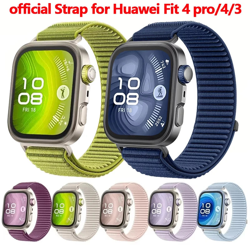 Official Nylon Loop Bands for Huawei Watch Fit 5 4 pro strap Smartwatch Accessories Bracelet correa Huawei Watch fit 3 4 5 Strap