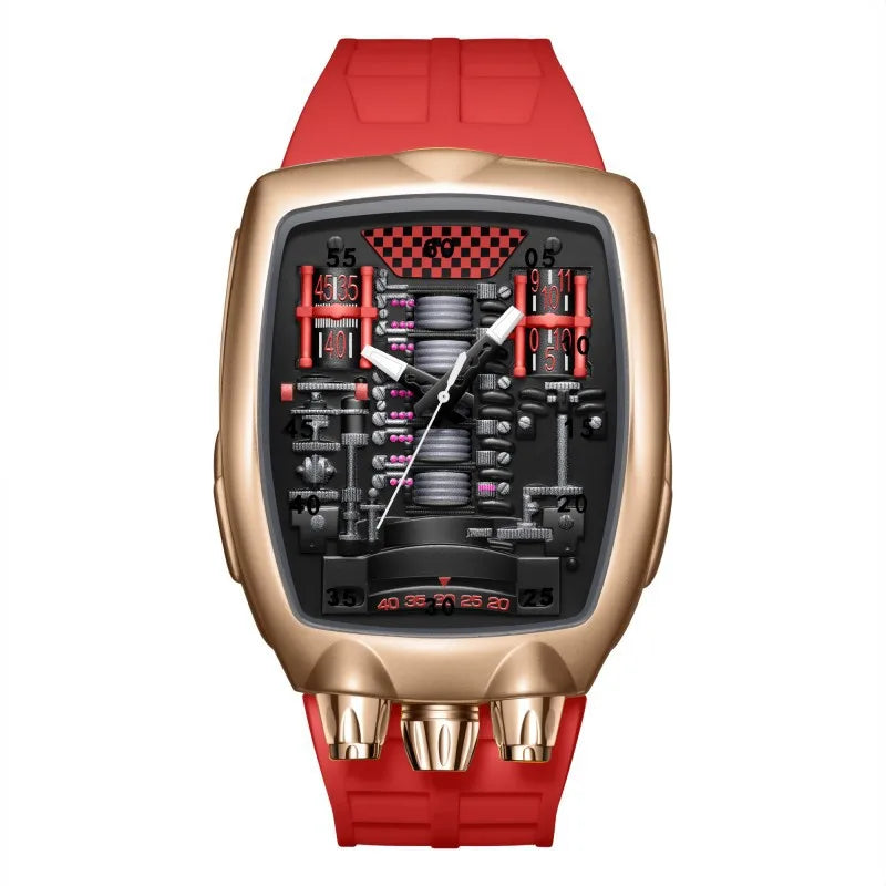 Alien Y2k Transparent hollow design Quartz Watch Mens Special Creative unique case Shape Design Fashion Men Watch AAA Clock