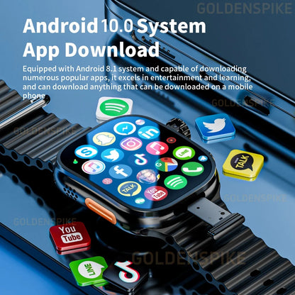 Montre intelligente S10 Ultra 3, écran incurvé AMOLED de 2,26 pouces, montre connectée pour hommes avec caméra rotative à 190°, GPS, Wi-Fi, boussole, Google Play Store