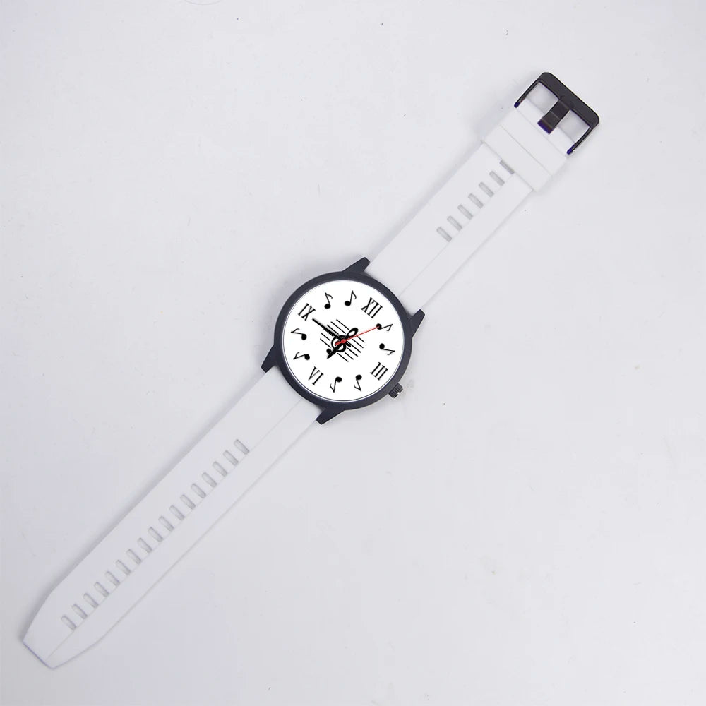 Montres-bracelets à quartz à symbole, Souvenir, Livraison gratuite, Montre-bracelet en or rose pour homme, Cadeau d'expert en musique, Naviforce, Note noire, Argent