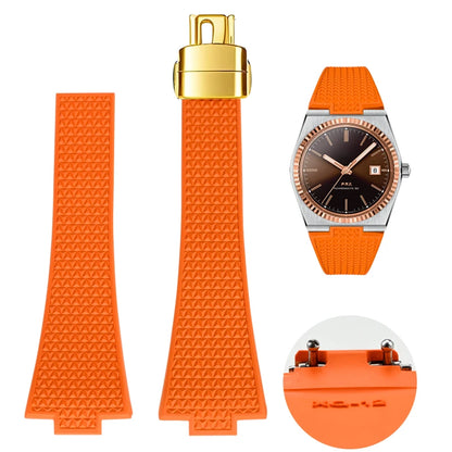 Bracelet en caoutchouc fluoré pour Tissot PRX Series 35mm 40mm Boucle Papillon FKM 11mm 12mm Étanches, Bracelet de Montre à Dégagement Rapide de Remplacement