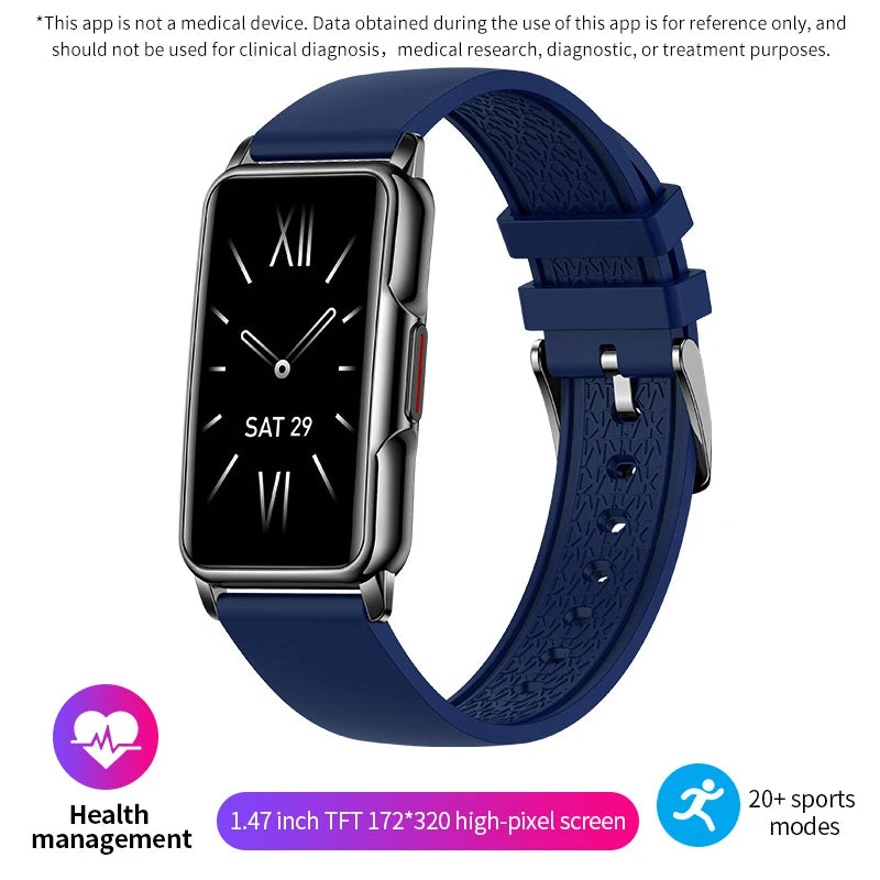 Montre intelligente LIGE pour hommes et femmes, bracelet intelligent de fitness, moniteur de fréquence cardiaque et de tension artérielle, étanche, appels Bluetooth