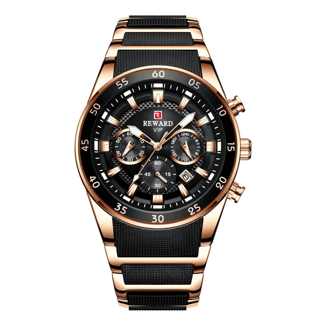 REWARD Big Dial Chronograph Automatic Date Watch
