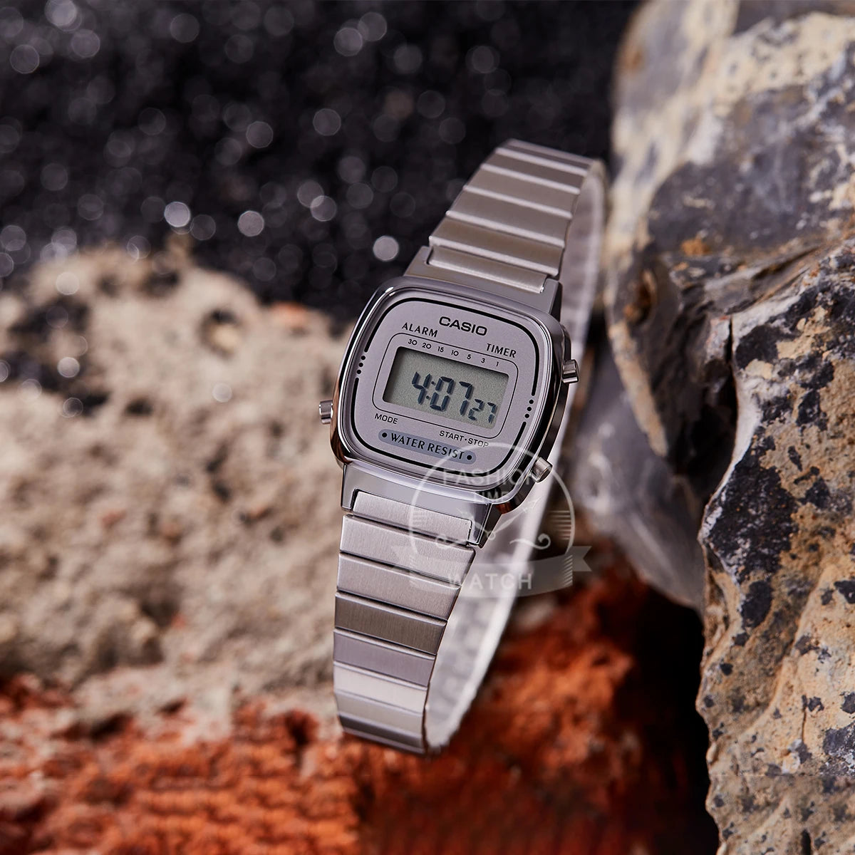 Montre Casio argent montres femmes ensemble marque luxe Étanche numérique Sport montre femme relogio LA670WA-7D/1D