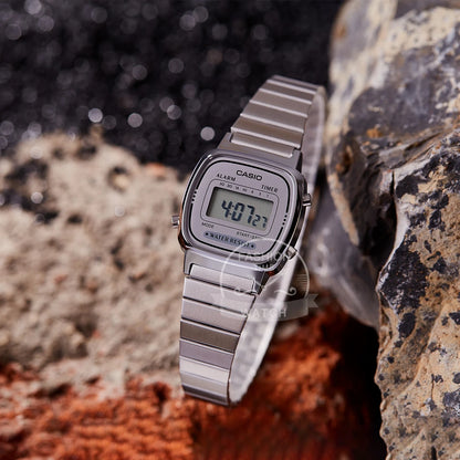 Montre Casio argent montres femmes ensemble marque luxe Étanche numérique Sport montre femme relogio LA670WA-7D/1D