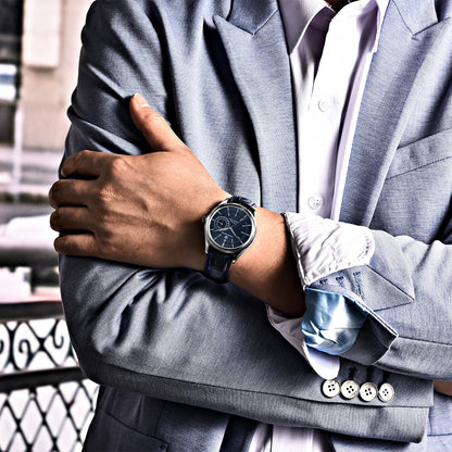 PAGANI DESIGN Montre-bracelet à quartz pour hommes, Montre de plongée de luxe en verre saphir, Étanche 200 m, Date, Montre d'affaires pour hommes