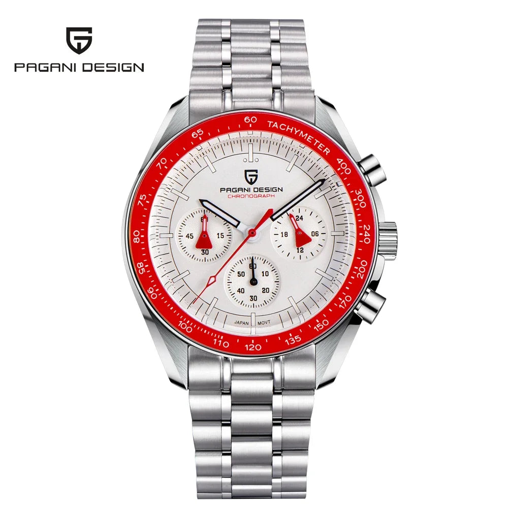 2026 New PAGANI DESIGN Mens Watches Top Brand Luxury Automatic Quartz Chronograph Waterproof Sport Stainless Steel Clock Relogio