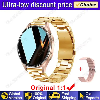 2025 Nouvelle Smartwatch Femme Appel Bluetooth Montres Dame Sport Étanche Fréquence Cardiaque Sommeil Smart Watch pour Femme Cadeau