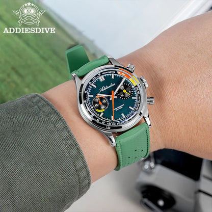 ChronoState ADDIESDIVE VK64 – Montre chronographe 38MM | Montre à quartz étanche 100M lumineuse BGW9