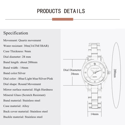 CHRONOS Elegant Women Watch Luxury Ladies Fashion Brand Wristwatch Quartz Movement Stainless Steel Gift for Female Girlfriend