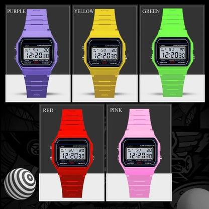 Montre de sport de luxe analogique et numérique militaire LED étanche pour homme, femme et enfant avec bracelet et alarme