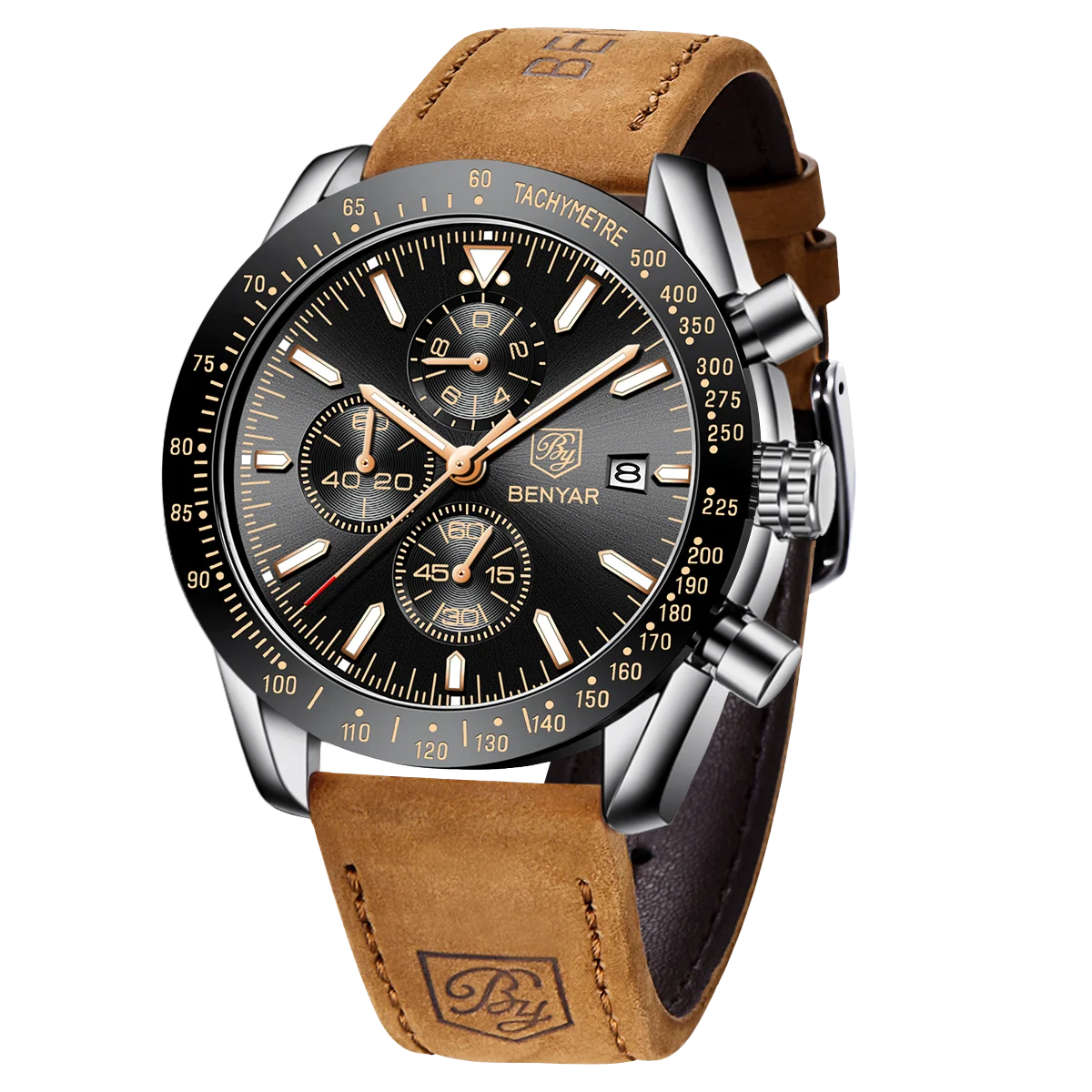 SAPPHERO Chronicle 5140 Classic Leather Strap Watch