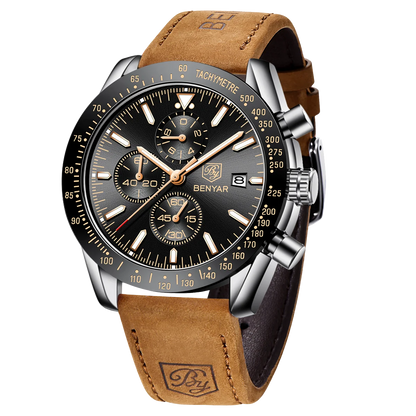 SAPPHERO Chronicle 5140 Classic Leather Strap Watch