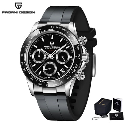 PAGANI DESIGN 2026 NOUVEAU 1664 Montre homme cadran météorite Montre de luxe en saphir à quartz pour hommes Chronographe sport pour hommes Reloj Hombre