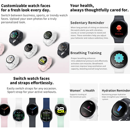 Nouvelles Montres 2025 8 Mini GPS Track Montre Connectée Intelligente Pour Hommes Femmes Santé Sport AMOLED Fréquence Cardiaque Appel Bluetooth Montre Connectée Étanche