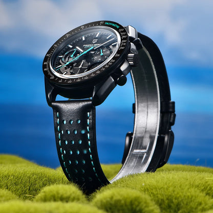 ChronoState Lunar Phantom Chronograph Quartz Watch for Men