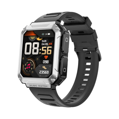 Montre Connectée Sport Hommes TWS Casque Bluetooth Appel 2 en 1 Smartwatch 400 mAh Veille Extra Longue Technologie 3 ATM Montres HD IPS 1,96"
