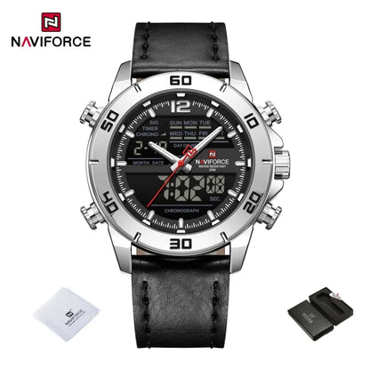 NAVIFORCE NF9253L Genuine Leather Band Luminous Date Clock