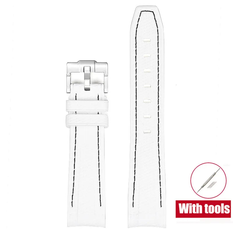 20mm Diving Strap for Omega X Swatch Joint MoonSwatch Men Women Arc Curved End TPU Rubber Bracelet for Rolex Watch Band Tools