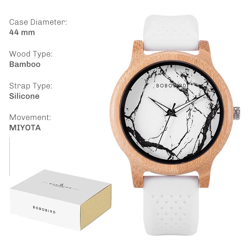 Montre en bois BOBO BIRD pour hommes et femmes Montres en bois unisexes légères fabriquées à la main Offre à durée limitée personnalisée