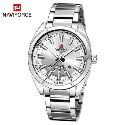 Montres Hommes NAVIFORCE, en Acier, Étanche, Quartz, Date, Montre-Bracelet de Luxe pour Homme de Marque Supérieure, relogio masculino