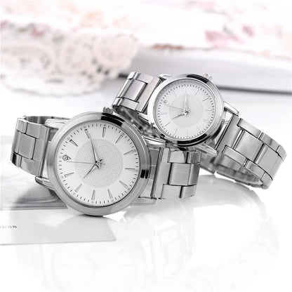 2 Montres de Couple Homme Montre d'Affaires Femme Montre à Quartz Analogique Tendance (Sans Boîte)