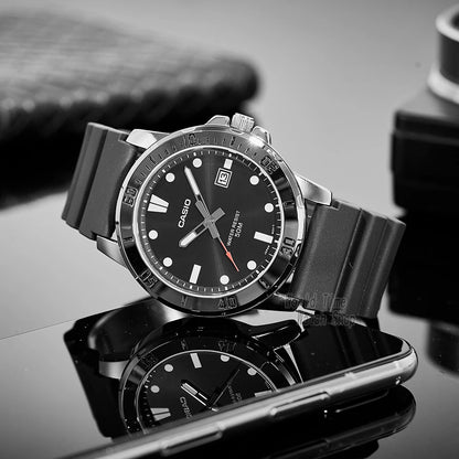 Montre Casio pour homme, mode professionnelle, bracelet en résine, étanche, MTP-VD01-1E