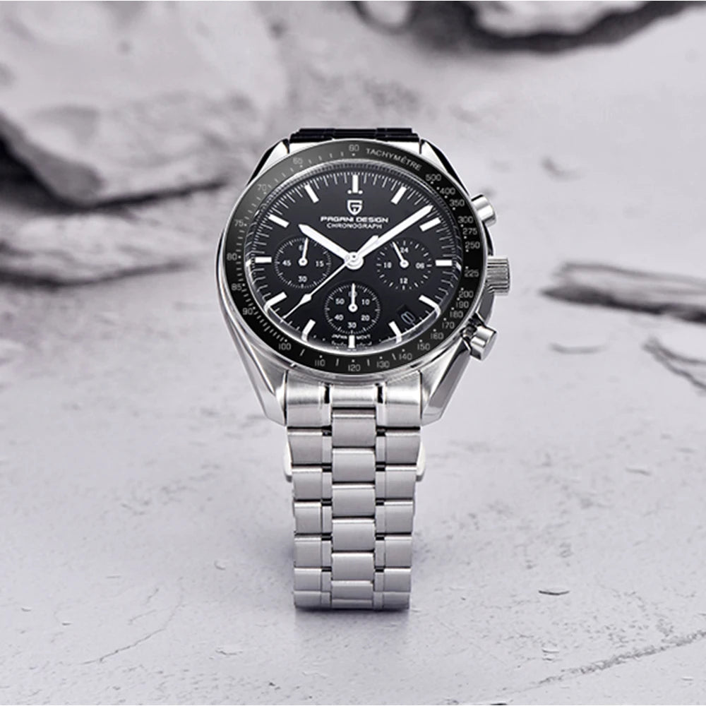 2026 New PAGANI DESIGN V5 Moon Men's Watches Top Luxury Quartz Watch For Men Chronograph Waterproof Sport Stainless Steel Clock