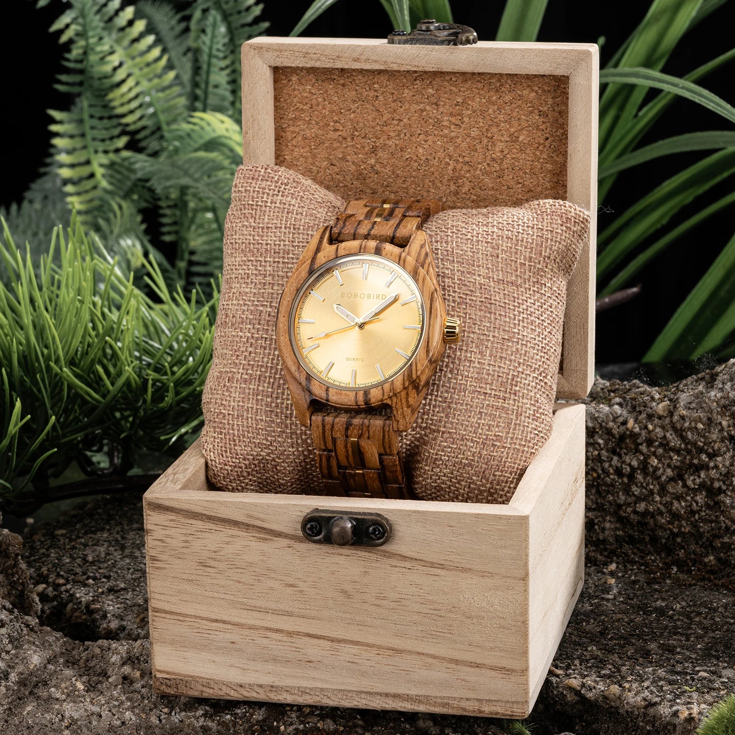 Montre à Quartz de Luxe en Bois BOBO BIRD pour Hommes, Design Original, Montre-Bracelet en Bois Faite à la Main, Écologique, Cadeau Unique pour Hommes 2025 Nouveau