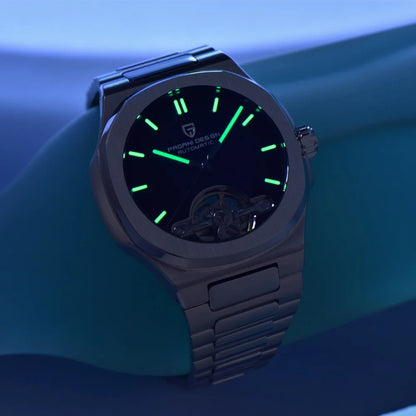PAGANI DESIGN Nouvelle Montre Mécanique Homme Tourbillon Squelette Sport Élégante Saphir Étanche Mouvement Japonais Acier 316L