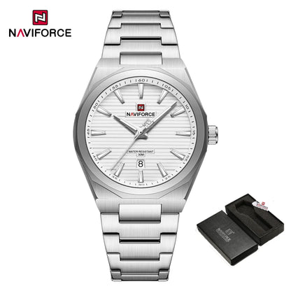 NAVIFORCE Montre-bracelet à quartz étanche Mode Point lumineux Homme Affichage de la date Montre de sport Montres pour homme Relogio Masculino