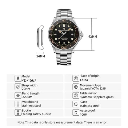 Montres PAGANI DESIGN pour hommes 2026 Nouvelle montre automatique de luxe rétro 007 pour hommes Montre-bracelet mécanique Homme en acier inoxydable Étanche