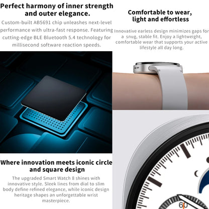 Nouvelles Montres 2025 8 Mini GPS Track Montre Connectée Intelligente Pour Hommes Femmes Santé Sport AMOLED Fréquence Cardiaque Appel Bluetooth Montre Connectée Étanche