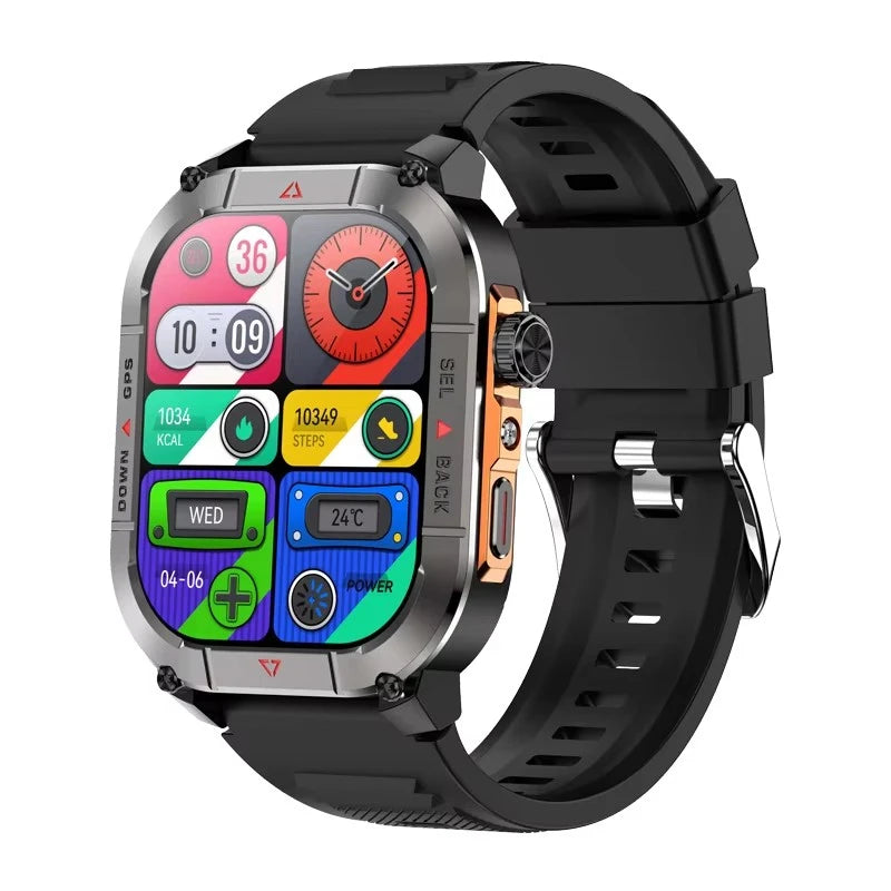 Nouvelle Montre Intelligente HK84 Homme AMOLED Extérieure GPS Positionnement Sportif Boussole Suivi de Forme Physique Appel BT Surveillance Santé Montre Connectée