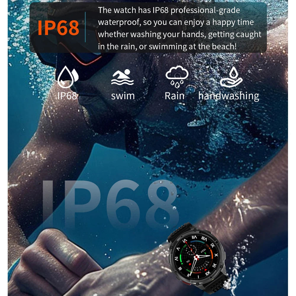 Montre connectée intelligente T-Rex3 Ultra 1100mAh Super Capacité pour hommes adultes 2026, grand écran 1,7", appel, étanche 5ATM, montres de sport